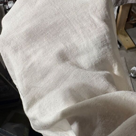 Topshop UK Linen Blend Jumpsuit‎ Romper Wide Leg Cropped  Boho Cream Size US 4 - Picture 13 of 13